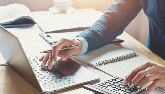 Person using laptop
